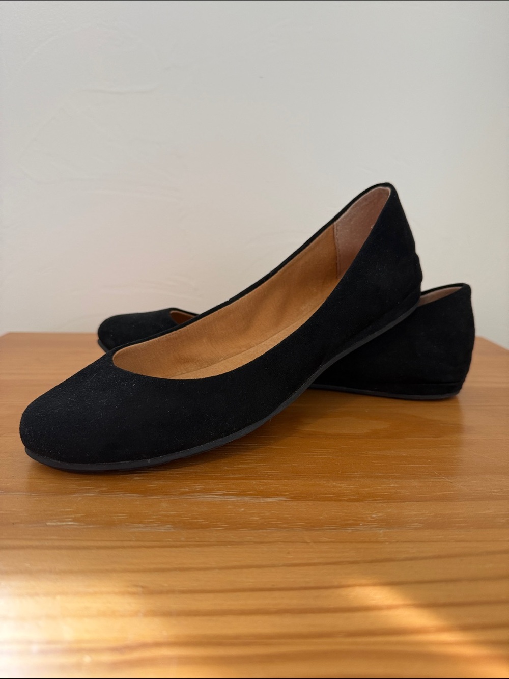 Sun + Stone Eliana Ballet Flat Casual Slip On Black Size 8.5